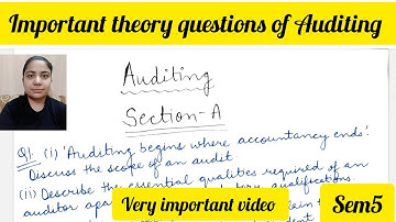 Important theory questions of Auditing sem5 #tipsandtricks #gnduquestionpaper #exam #accounting