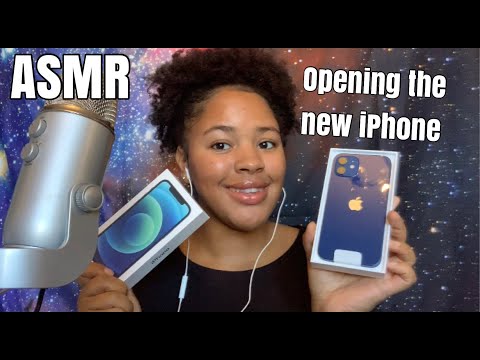 ASMR| Opening my new phone | mouth sounds | tapping