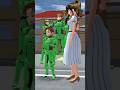 The child goes with the mother and runs away upon seeing the robot.🤣#sakuraschoolsimulator #short#