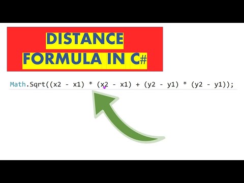 Implementing the Distance Formula in C Sharp