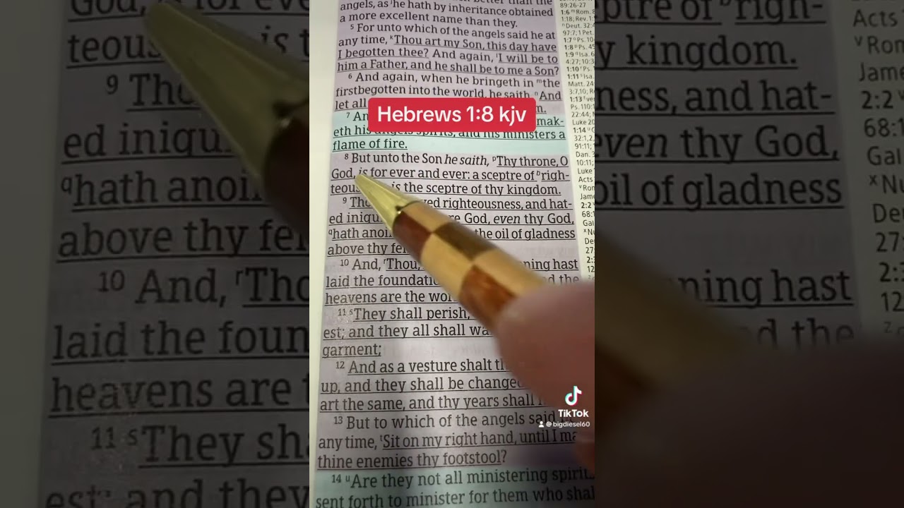 Hebrews 1:8 kjv 