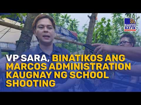 VP Sara, binatikos ang Marcos administration kaugnay ng South Cotabato school shooting | RNN