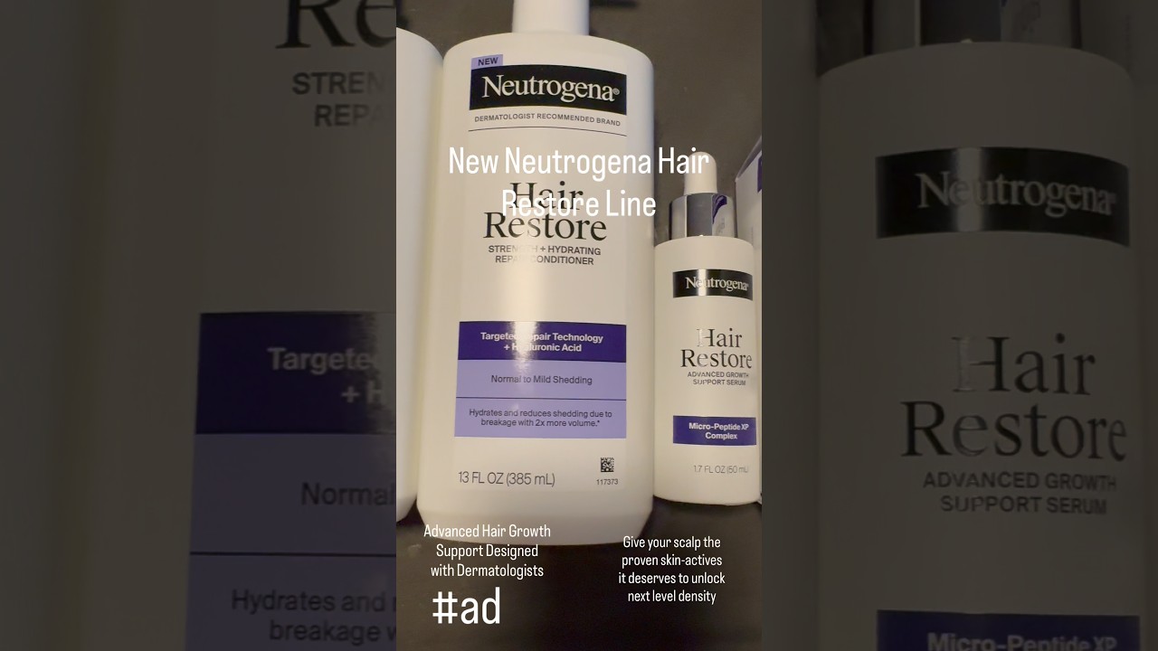 ⁠@neutrogena ​⁠@Walmart #ad new Neutrogena Hair Restore Line! #HairRestore #ad #HairShedding