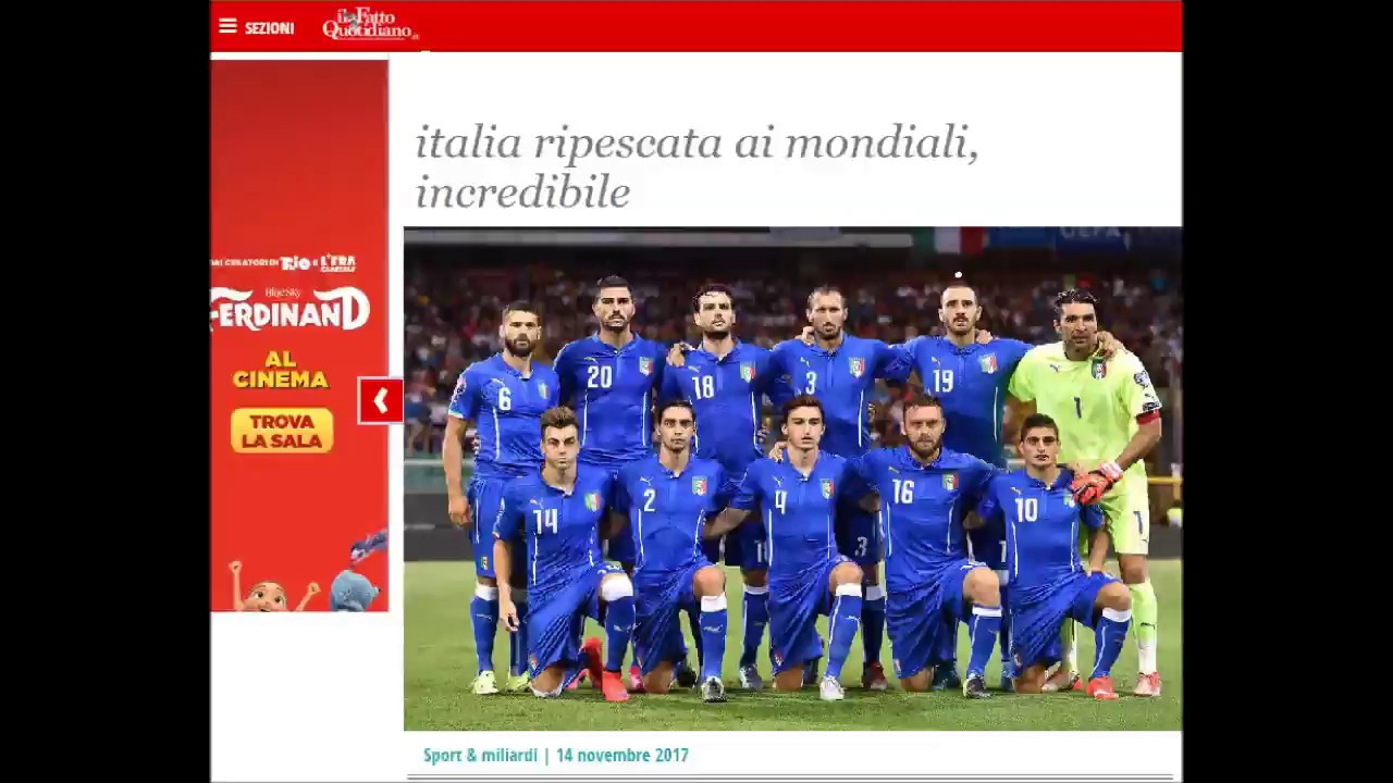 L Italia Non Va Ai Mondiali
