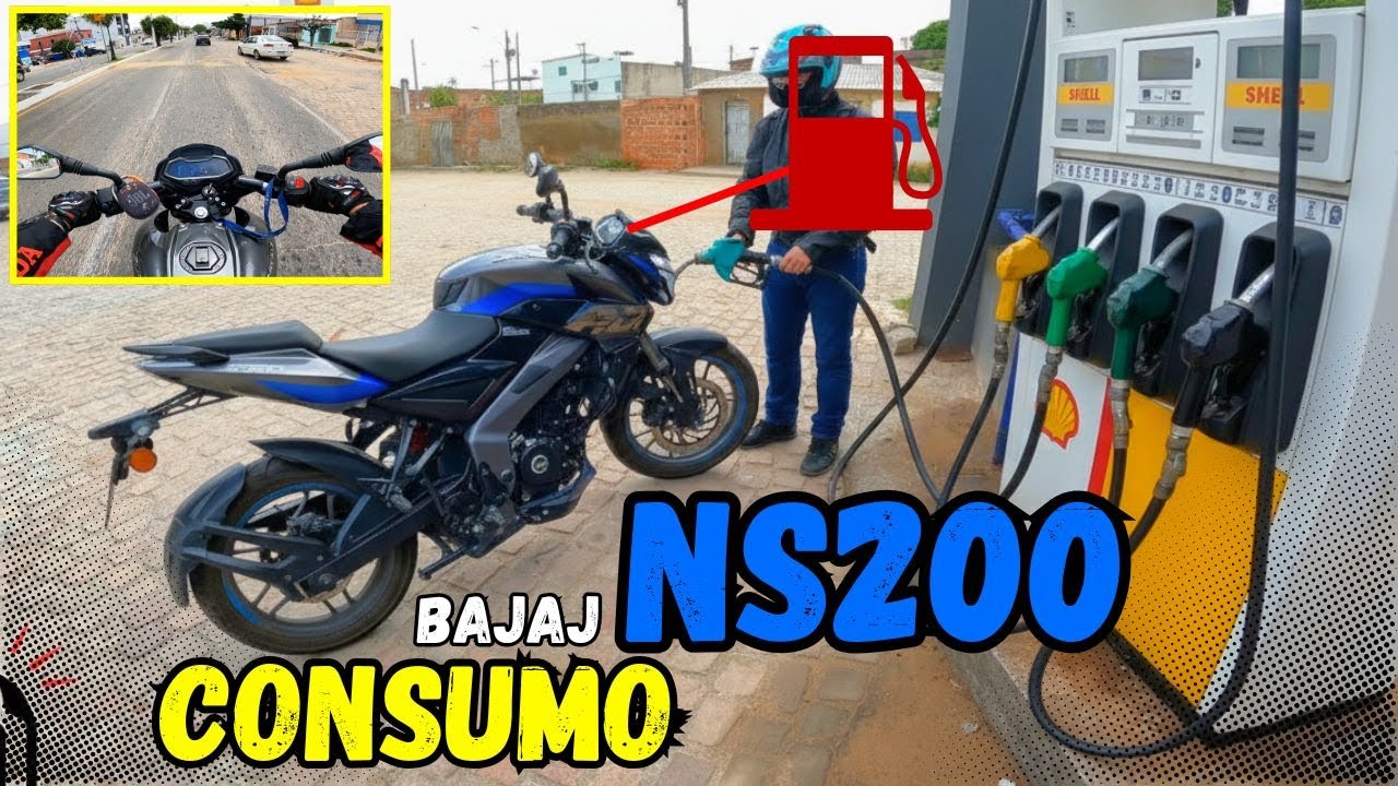 🔥NS200: CONSUMO completo; bebe menos que CG160? Um espetáculo essa BAJAJ 🚀