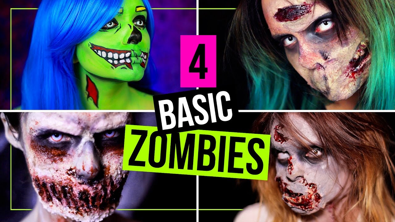 BASIC ZOMBIES - 4 EINFACHE Techniken für Zombies (auch OHNE SFX!) für Halloween! | 