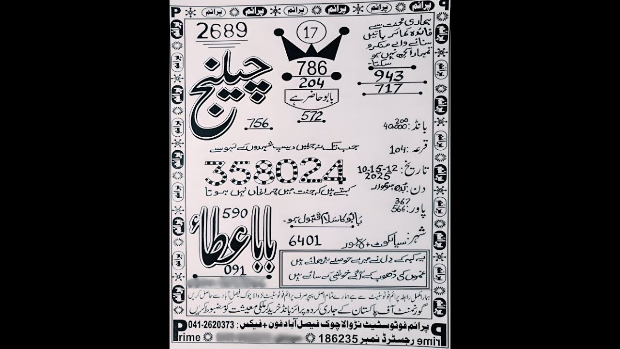 prize bond 200 || Baba atta guess papers || City Lahore || Date 15.12.2025 || New guess papers