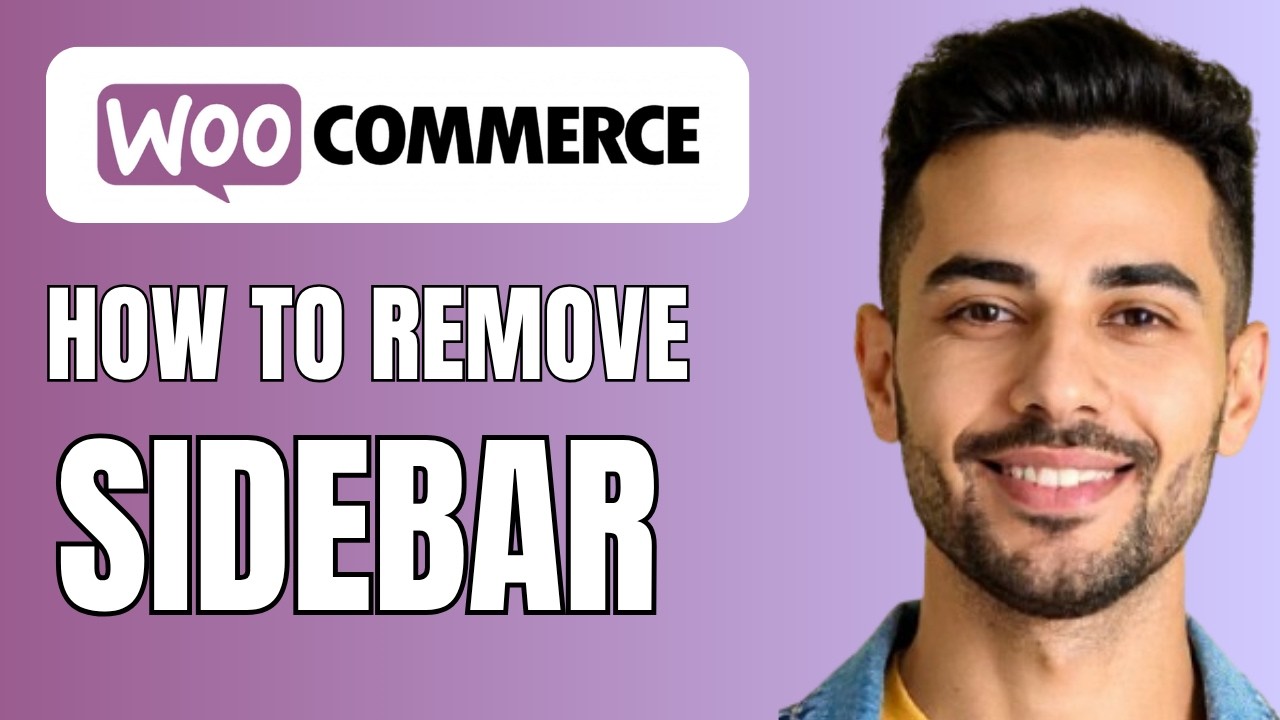 How to Remove Sidebar from Woocommerce - YouTube