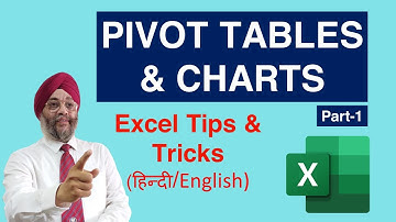 EXCEL TIPS & TRICKS - PIVOT TABLES -  in Hindi (हिन्दी) / English