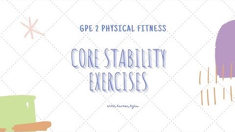 Core Stability Exercises | GPE 2