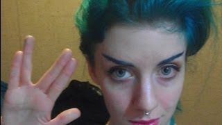 Vulcan Teal Eyebrows (covers dark brows) (captions)