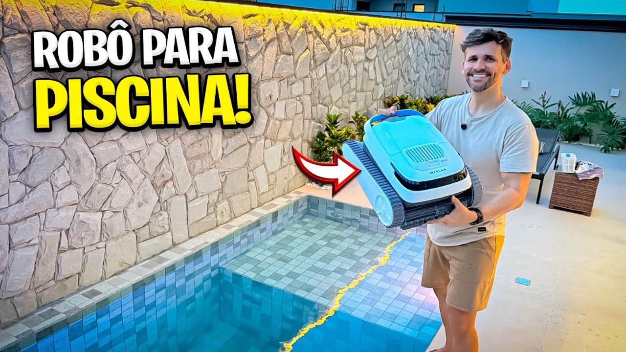 ROBÔ aspirador de piscina INTELAR, testamos o o ROBÔ que promete LIMPAR sua PISCINA sem esforço 😃