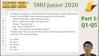 Singapore Mathematical Olympiad (SMO) Junior 2020 Q1-5