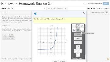 Graphing Exponential Functions in MyMathLab