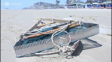 Cào ốc ruốc ở bãi biển Long Hải