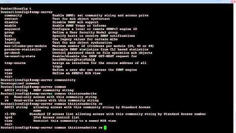 SNMP SERVER COMMUNITY STRINGS