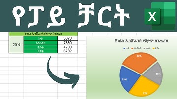 Creating a Pie Chart in Excel explained in Amharic by #gtclicksacademy