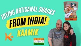 TRYING ARTISINAL SNACKS FROM INDIA 🇮🇳! OPENING A KAAMIK BOX FILLED WITH UNIQUE INDIAN SNACKS!!