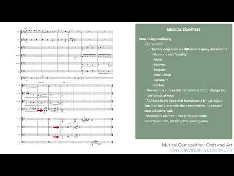 Musical Composition Craft and Art # 53 - On Convincing Continuity