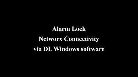 Alarm Lock Networx Connectivity