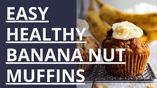 Healthy Banana Muffins with Nuts | Sugar Free, Easy