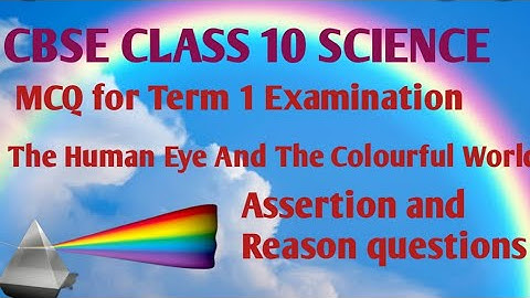 CBSE CLASS 10 SCIENCE MCQ II THE HUMAN EYE AND THE COLOURFUL WORLD
