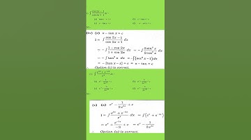 INDEFINITE INTEGRATION MCQ MARCH 2023