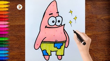 How to Draw Patrick Star Step by Step | Easy SpongeBob Drawing for Kids