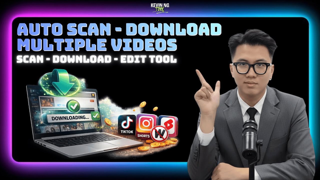 Автоматическая загрузка нескольких видео за считанные секунды | TikTok, Douyin, YouTube, Instagra...