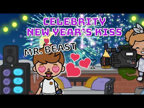 New Year's Celebrity Kisses! Toca Story with Mr. Beast, Ariana Grande & Wednesday Adams and more!!!