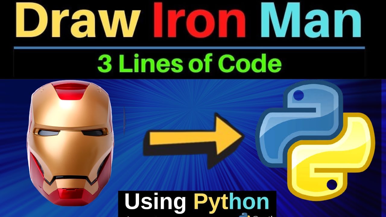How to Draw Iron Man with 3 lines of Code - YouTube