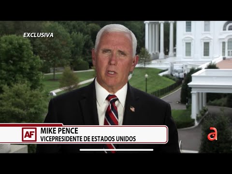 Exclusiva con vicepresidente de EEUU Mike Pence donde apoya libertad de Cuba y Venezuela