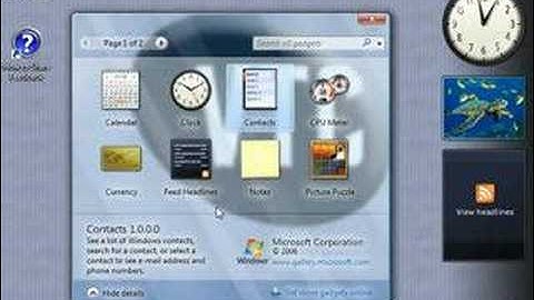 Chapter02.The Windows Desktop Lesson05.Using Gadgets