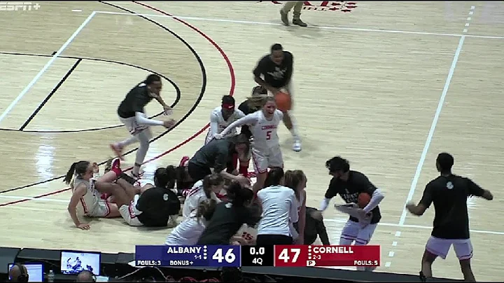 SHANNON MULROY HITS GAME-WINNING 3 TO BEAT THE BUZZER! | Cornell Big Red Defeat Albany Great Danes