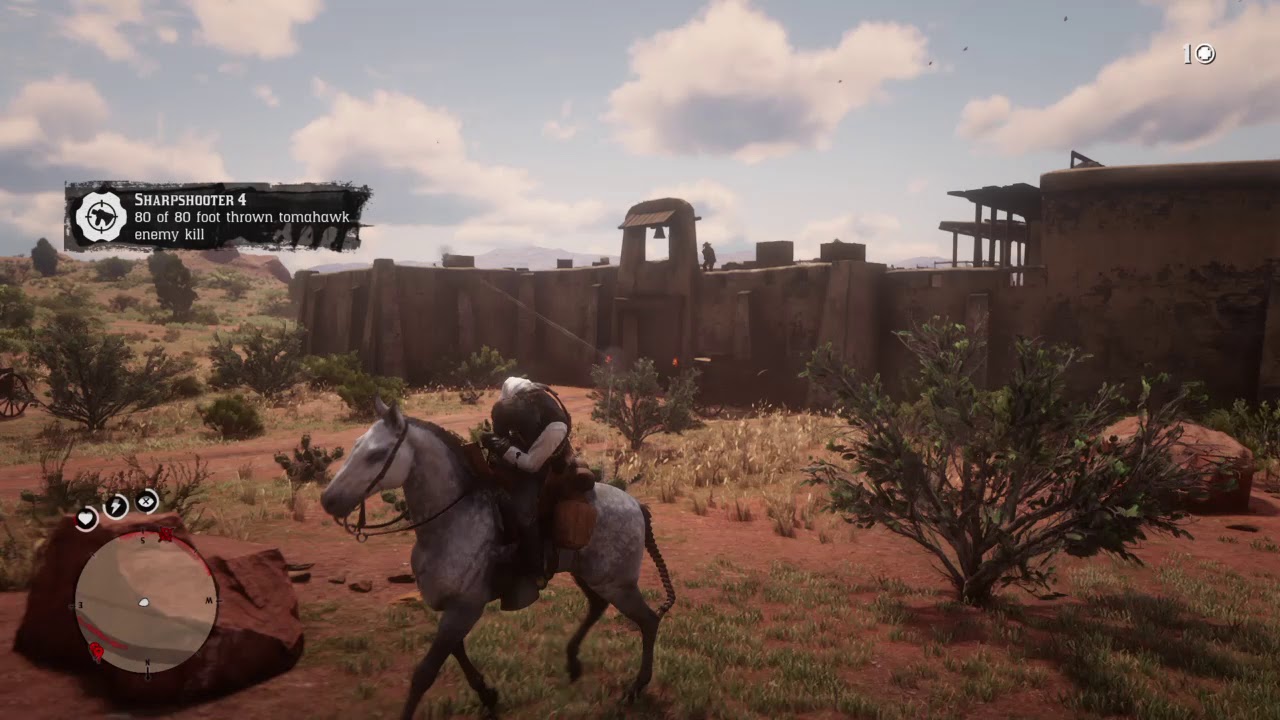 Red Dead Redemption 2 80 feet tomahawk throw YouTube