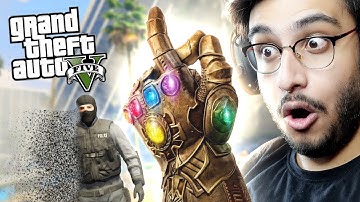 I BECAME THANOS AND SNAPPED MY FINGERS TWICE (GTA 5 MODS) | RAWKNEE