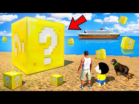 SHINCHAN AND FRANKLIN TRIED THE MAGICAL LUCKY BLOCKS BOXES OPENING CHALLENGE IN GTA 5
