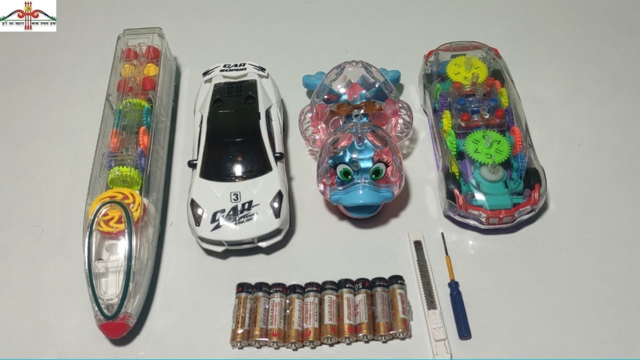 Transparent gear light emc train unboxing!! Clarity concept car!! Crazy duck car!! 360° stunt car!!