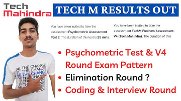 Tech Mahindra Result Out | Tech Mahindra v4 Assessment Test Pattern| Tech Mahindra Psychometric test