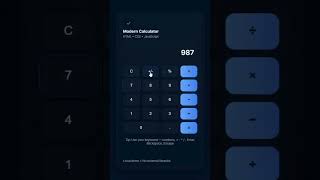Simple Modern Calculator App | HTML CSS JavaScript Project ⚡📱 #css #html #javascript