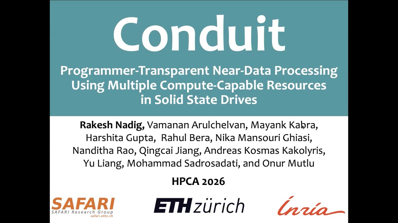 Conduit: Programmer-Transparent NDP Using Multiple Compute-Capable Resources in SSDs - HPCA 2026