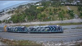 FEC Train 105 With Newly Painted Engines | Drone View