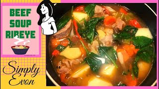 Beef soup ribeye -