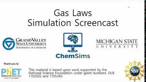 Gas Law Simulation Screencast