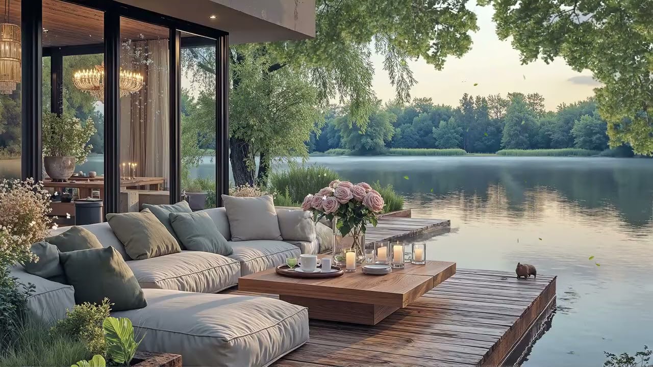 Luxury Lake Jazz ✨ Elegant Smooth Jazz Music for Relaxation, Focus, Reading & Night Ambience