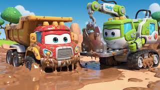 Construction Site Safety Mission! 🚧 Robocar Poli Rescue Team | STEM Learning &amp; Truck Cartoons Kids