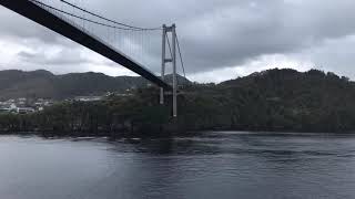 Time Lapse of Disney Magic Leaving Bergen, Norway September 2019