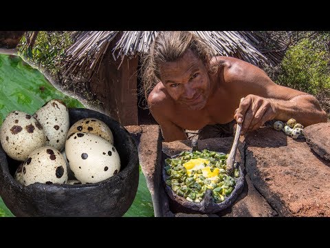 Primitive Kitchen: Quail Eggs & Cactus Breakfast