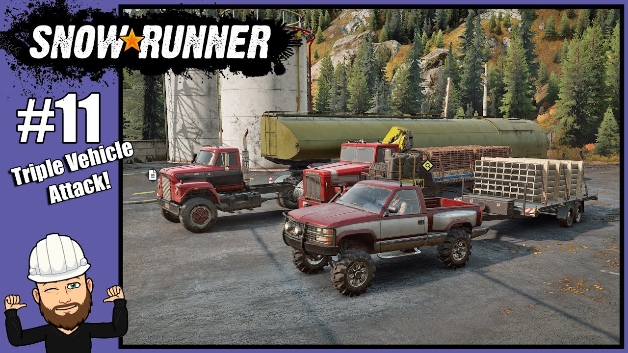 Triple Vehicle Attack - SnowRunner #11