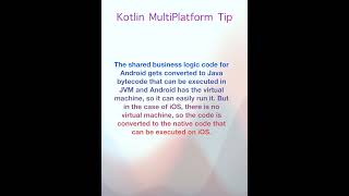 How kotlin Multiplatform works #android #kotlin #kotlinmultiplatform #mobileappdevelopment le